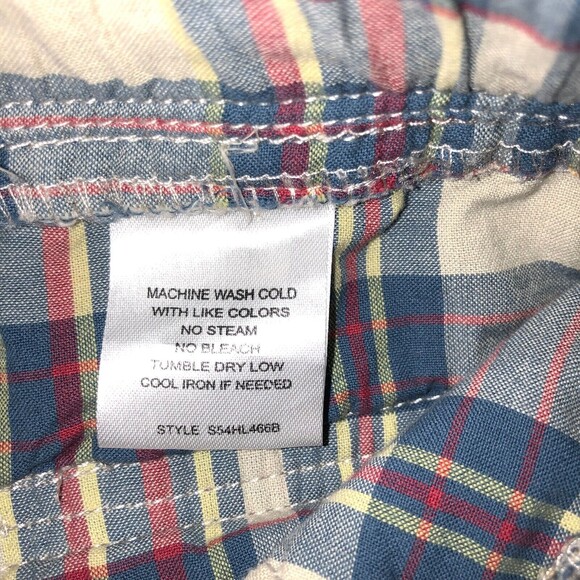 First Wave Boys Cargo Shorts Size 12 Tan Blue Elastic Waist Drawstring Beach‎ - Picture 7 of 9